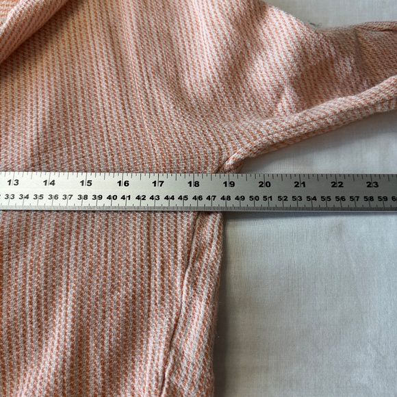 Free People Collared‎ V-Neck Long Sleeve Cotton Cover-Up Top High/Low Peach XS - Picture 6 of 12